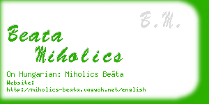 beata miholics business card